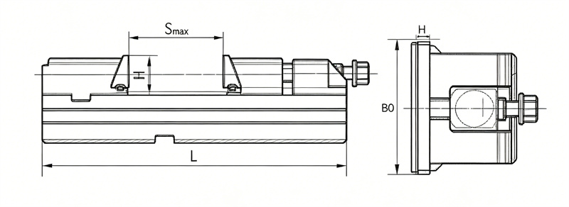 precision module vise drawing